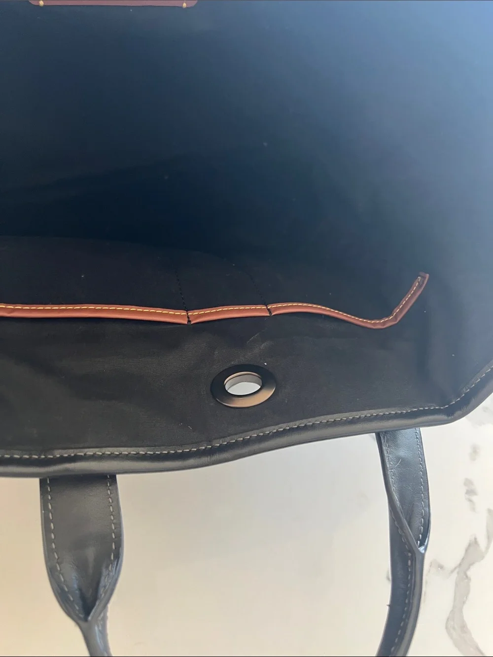 Coach TBY Turnlock Dark Army Gray and Black Signature Leather Tote